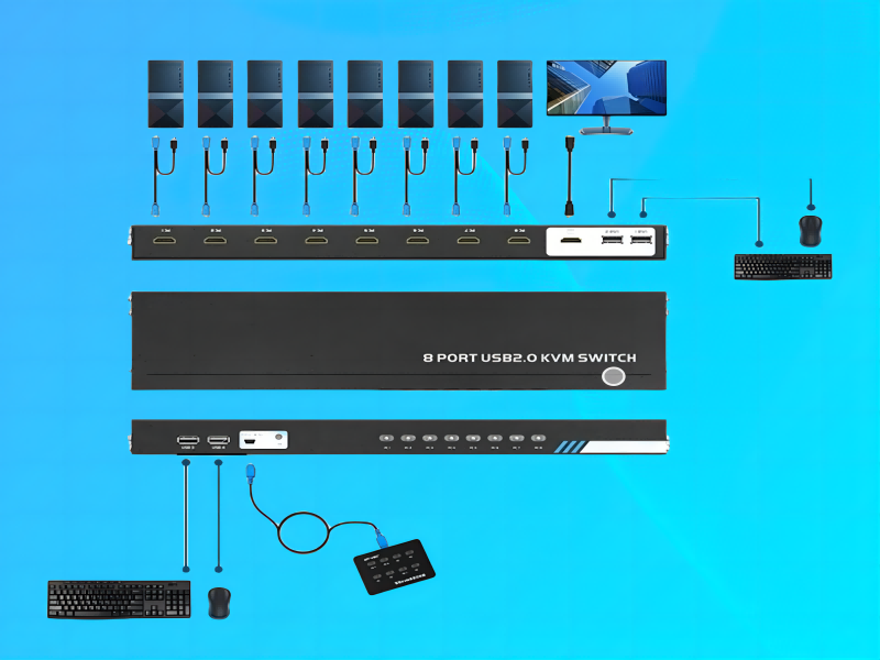 8进1出KVM切换器